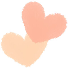 pink heart on white