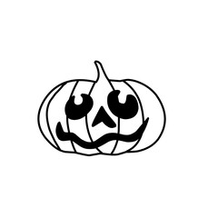 hand drawn halloween pumpkin icon