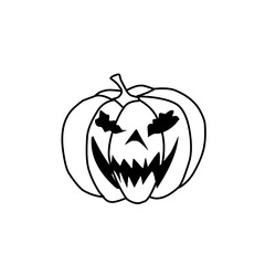 hand drawn halloween pumpkin icon