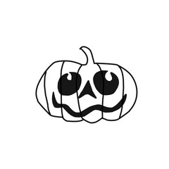 hand drawn halloween pumpkin icon