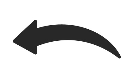 black arrow icon on white background. flat style. arrow icon for your web site design, logo, app, UI. arrow indicated the direction symbol. curved arrow sign 