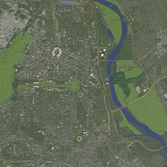 3D illustration of city and urban in New Delhi India