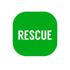 web icon with the words rescue