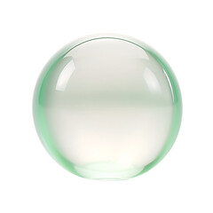 Transparent Soap Sphere Isolated on White Background