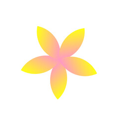 yellow pink flower graphic gradient vector eps