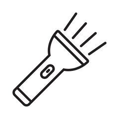 Flashlight line icon