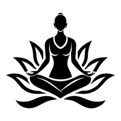 Body massage icon logo design silhouette vector art illustration.