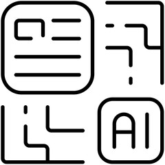 Artificial Intelligence Industries Outline Icon Pack