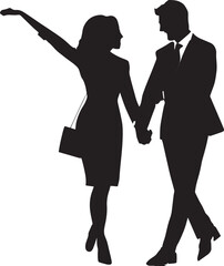 silhouette of a couple