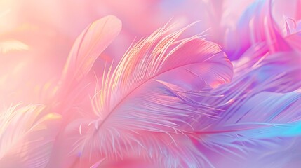 Fototapeta premium Soft Pastel Feather Abstract Background in Delicate Colors