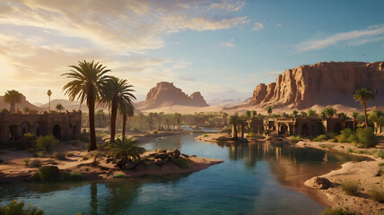 Enchanted Oasis: A Fantasy Desert Haven