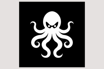 evil octopus vector illustration