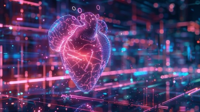 An artificial organ embedded with nanosensors communicating with a 6G network to continuously monitor and adjust its function.