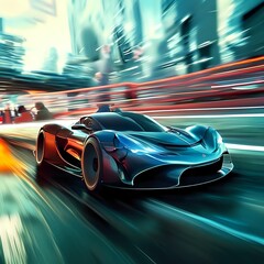 Obraz premium Super fast race cars