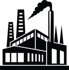 Obraz premium Factory silhouette vector illustration design