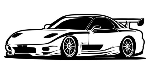 Naklejka premium car illustration design vector art 