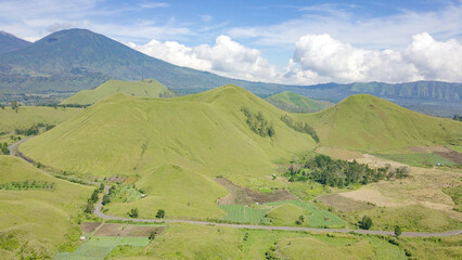 beautiful view of the wurung crater, east java