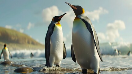 Fototapeta premium Neuseeland Oamaru Pinguin Strand. 