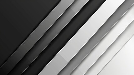 Obraz premium Abstract Geometric Technology Banner with White and Grey Arrows, Vector Design