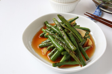 いんげんの焼きびたし