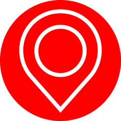 Location Icon, Pin, Pointer, Sign, Symbol, In Fill Strokes Isolated On White and Transparent Vector Illustration