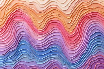 Obraz premium Colorful abstract wavy paper texture background