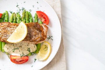 grilled snapper fish steak