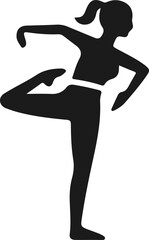 A woman doing yoga illustration