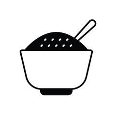 Rice bowl vector icon