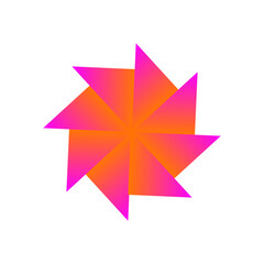 purple orange red magenta gradient flower vector eps