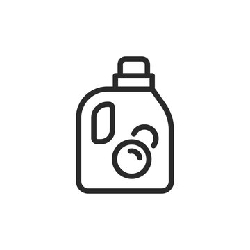 recommend clip art: Laundry detergent, linear style icon. bottle of laundry detergent. Editable stroke width.