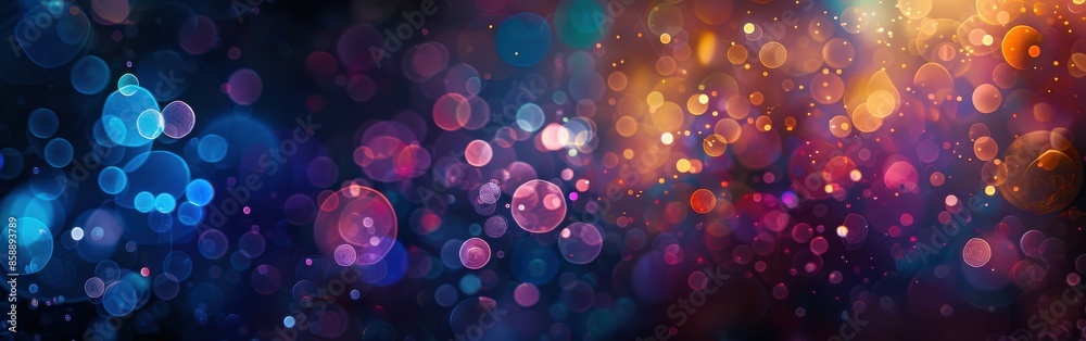 Leinwandbilder a colorful background with many small circles. the circles are of different sizes and colors. the ba