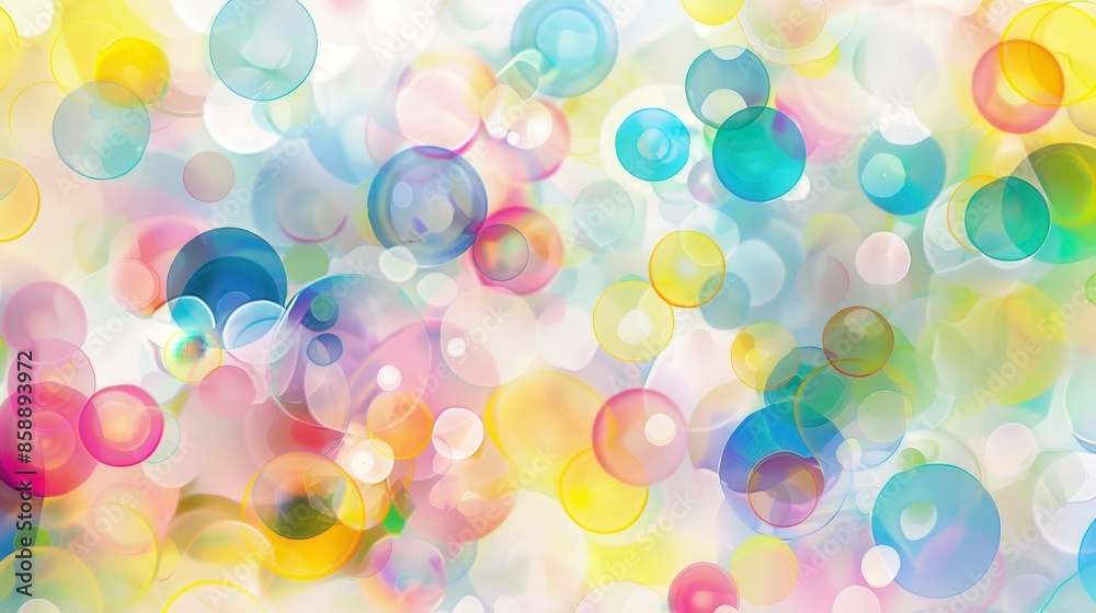 Leinwandbilder a colorful background with many different colored circles. the circles are of various sizes and colo