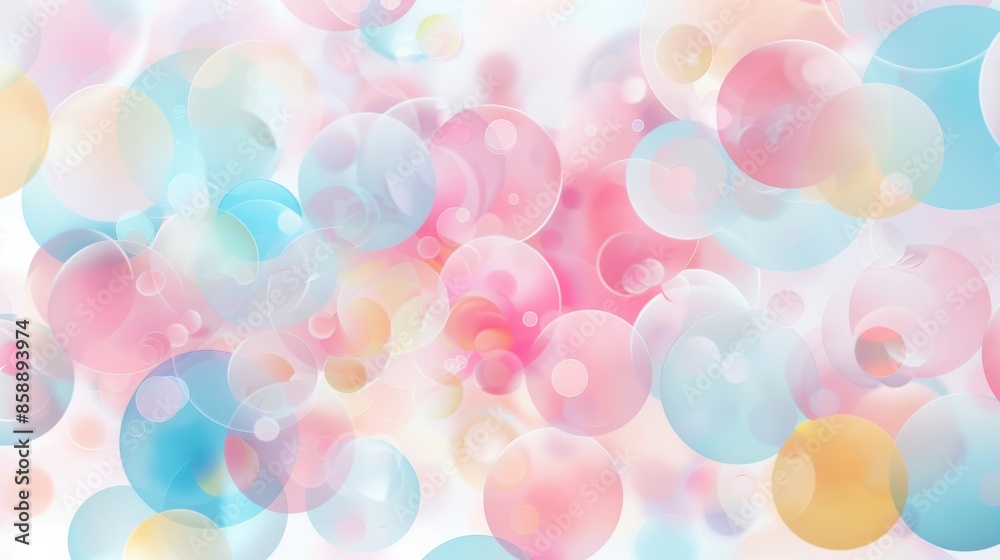 Poster A colorful background with many different colored circles. The circles are of various sizes and colors, creating a vibrant and lively atmosphere. Concept of fun and playfulness