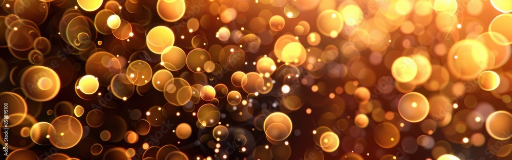 Poster A bright yellow background with many small circles. The circles are of different sizes and are scattered throughout the image. Scene is cheerful and lively