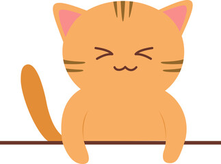 Cute Cats Peaking Illustration