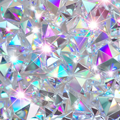 Shiny Gems Lighting Triangles Background