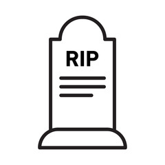 Memorial Tombstone Icon Perfect for Cemetery and Funeral Services