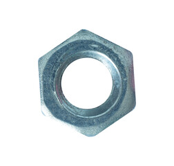 silver nut isolated for industrial element