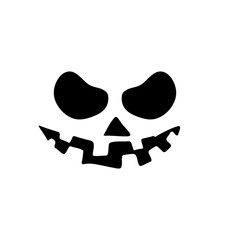 scary halloween face silhouette 