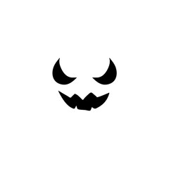 scary halloween face silhouette 