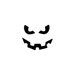scary halloween face silhouette 