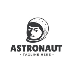 Simple Astronaut boy logo design
