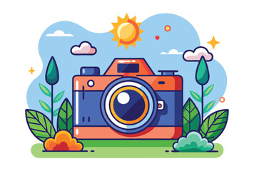 Obraz premium flat design of the camera illustration