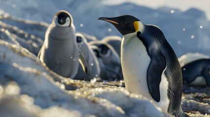 Fototapeta premium Kaiser Pinguine. 