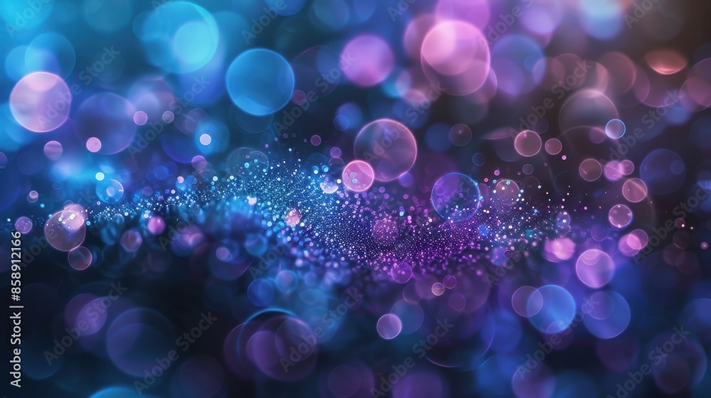 Aufkleber A colorful background with many small circles. The circles are of different sizes and colors. The background is blue and purple