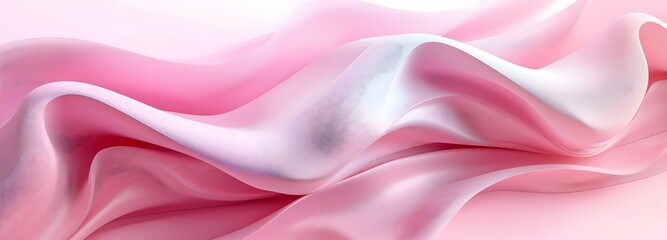 Obraz premium 3. Design a captivating artwork showcasing an abstract pink gradient in a 3D rendering, where soft hues merge harmoniously to evoke a sense of tranquility and sophistication against a pure white