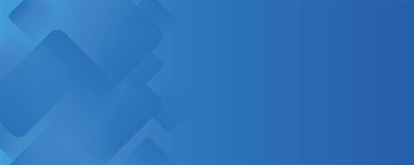 Obraz premium Abstract banner design with blue geometric background. Blue banner background.