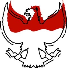 Line Drawing Flag Doodle Illustration