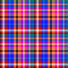 Tartan plaid pattern. Seamless check plaid in blue, red, and yellow for flannel shirt, bag, underwear, pyjamas, or other modern textile printEPS 10.